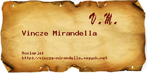Vincze Mirandella névjegykártya